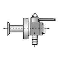Flush thru-hull valve 90° hose barb + female thread 1-1/4 inch