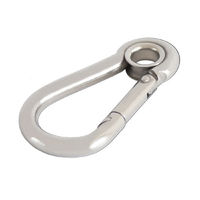 5mm Carbine Hook with eye - Stainless Steel