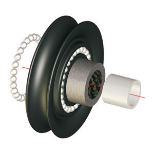 100mm composite fibre bearing, bearing, aluminium sheave