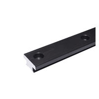 40 x 8mm Hard black anodized T track, holes distance 100 mm
