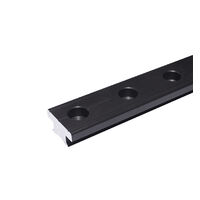 40 x 8mm Hard black anodized T track,holes distance 50 mm