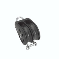 30mm Plain Bearing Pulley Block Double Fixed Eye and Becket