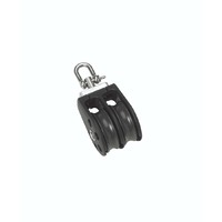 30mm Plain Bearing Pulley Block Double with Swivel