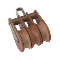 30mm TuphBlox Triple Fixed Bow 10mm Rope Pulley Block