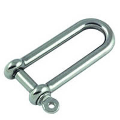 6mm round body long D Shackle