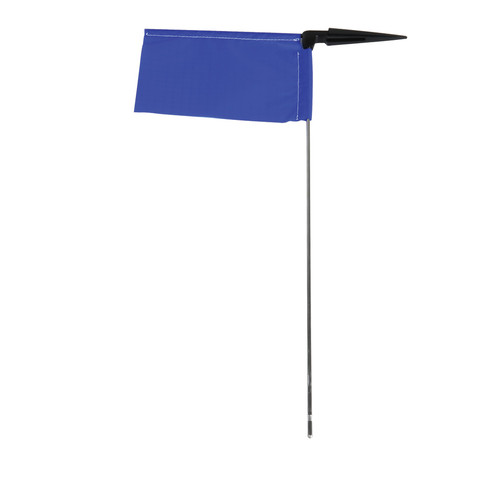 Racing Flag Long Rod Single Blue