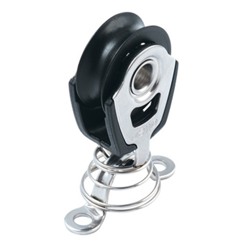 30mm Single Stand Up Block with Lacing Eye and Spring