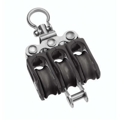 20mm Plain Bearing Pulley Block Triple Swivel and Becket