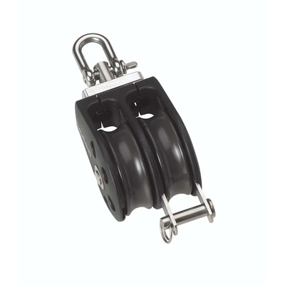 35mm Plain Bearing Pulley Block Double Swivel and Becket