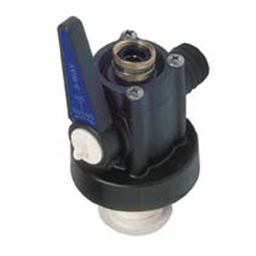 Flush thru-hull valve 90° hose barb + hose thread 1-1/2 inch