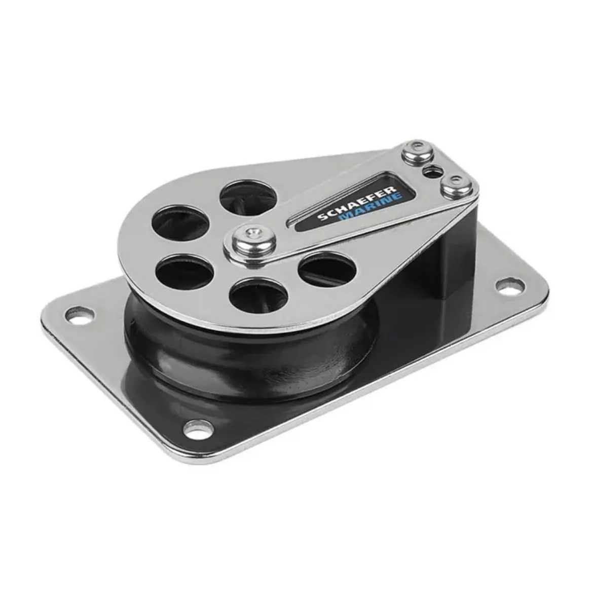Picture of 60mm Flat Base Stainless Steel Cheek Block with Delrin Sheave