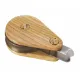64mm Single Fixed eye Classic Wooden Block