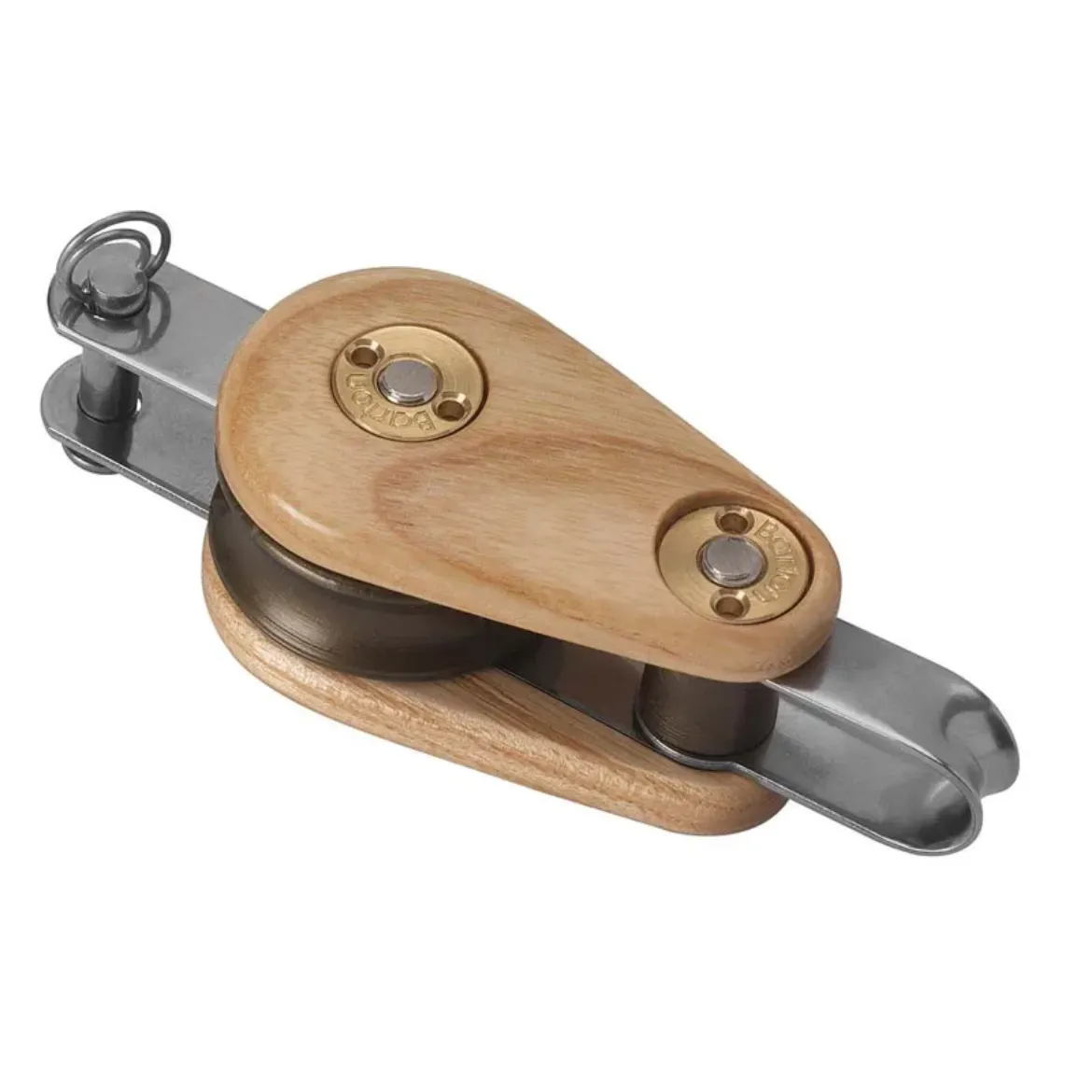 Picture of 30mm Single Fixed eye and Becket Classic Wooden Block