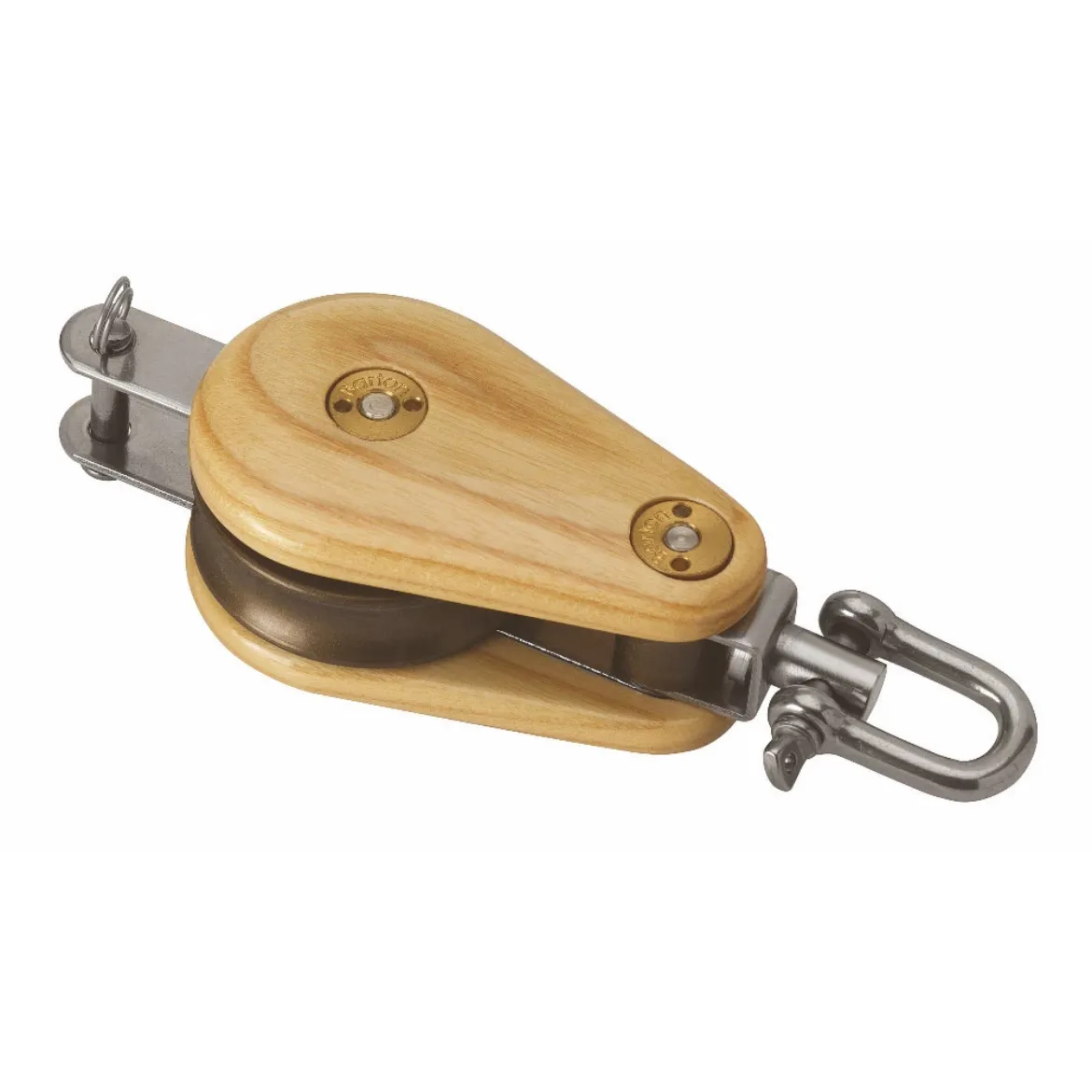 45mm Single Swivel and Becket Classic Wooden Block