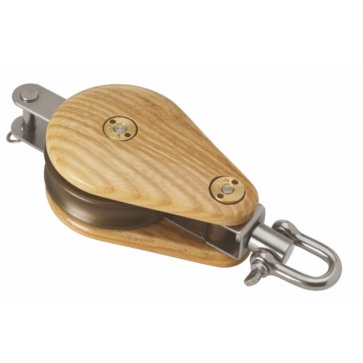 64mm Single Swivel and Becket Classic Wooden Block
