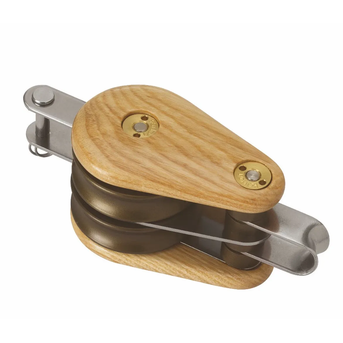 45mm Double Fixed Eye and Becket Classic Wooden Block