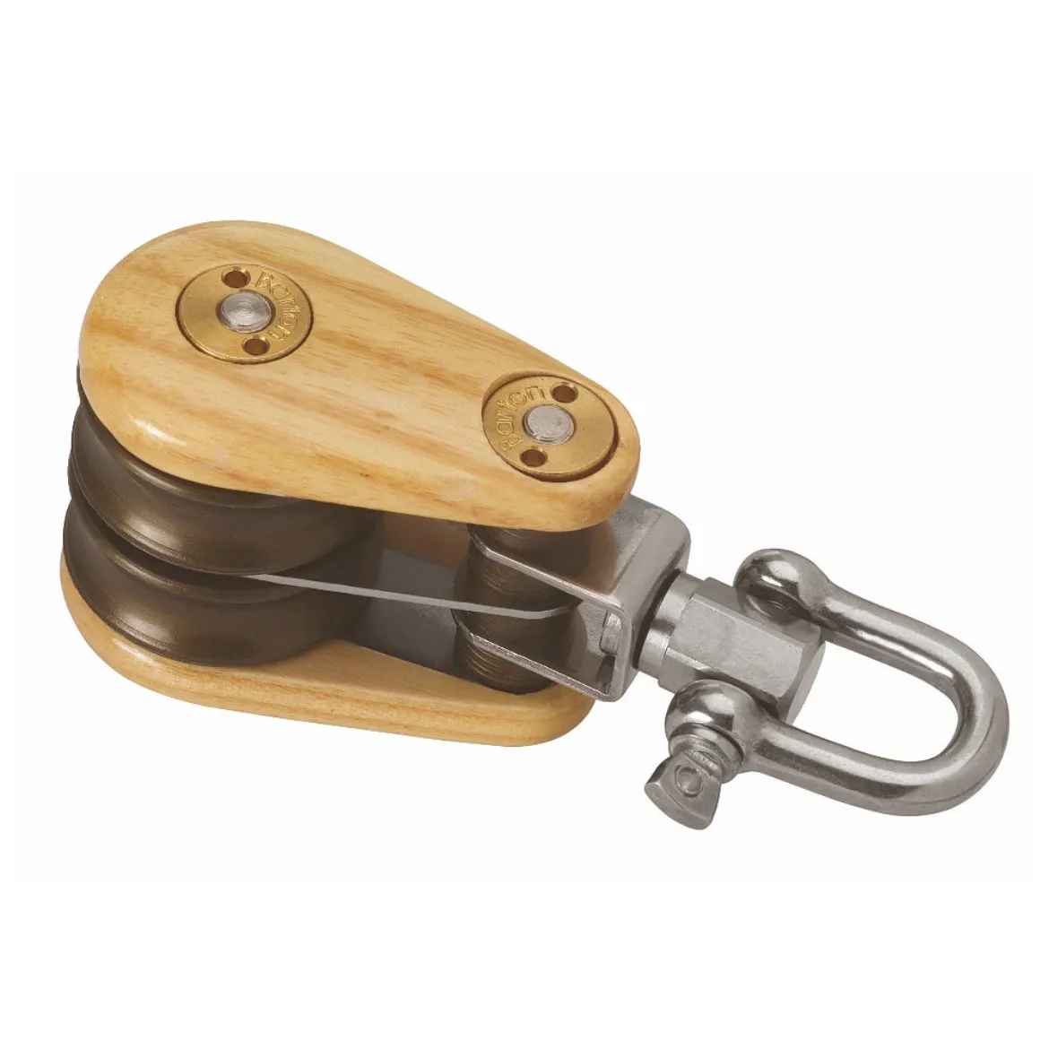 30mm Double Swivel Classic Wooden Block
