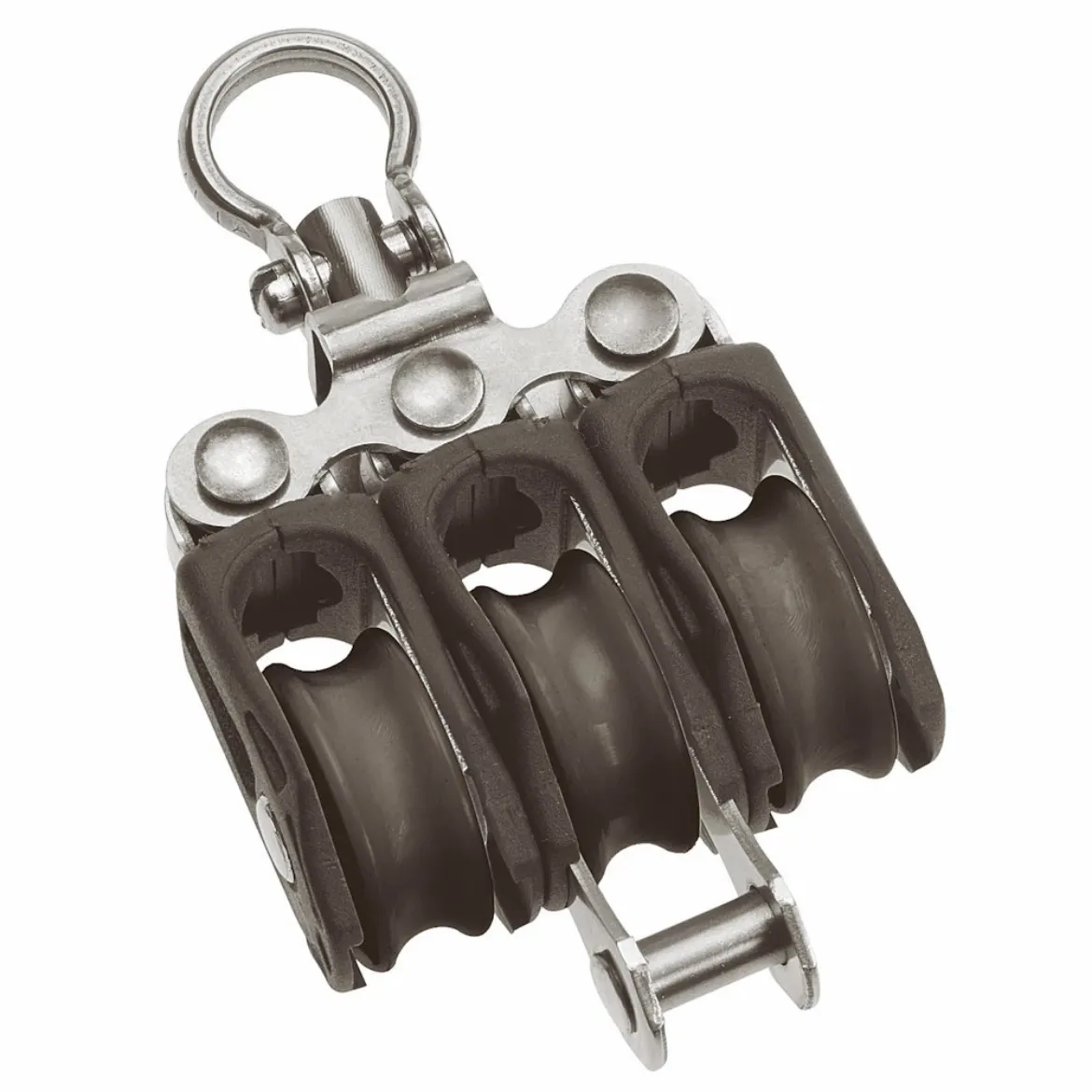 20mm Plain Bearing Pulley Block Triple Swivel and Becket