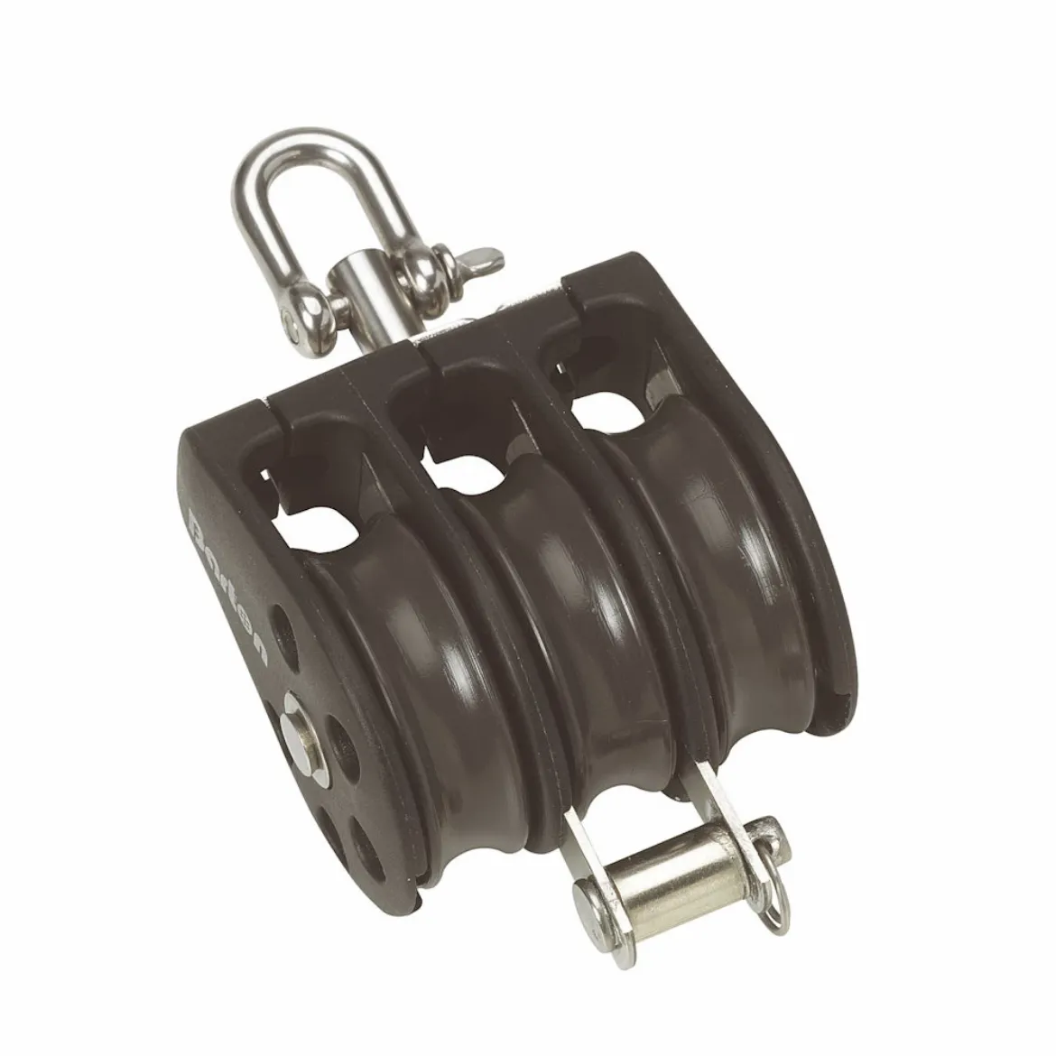 35mm Plain Bearing Pulley Block Triple Swivel and Becket