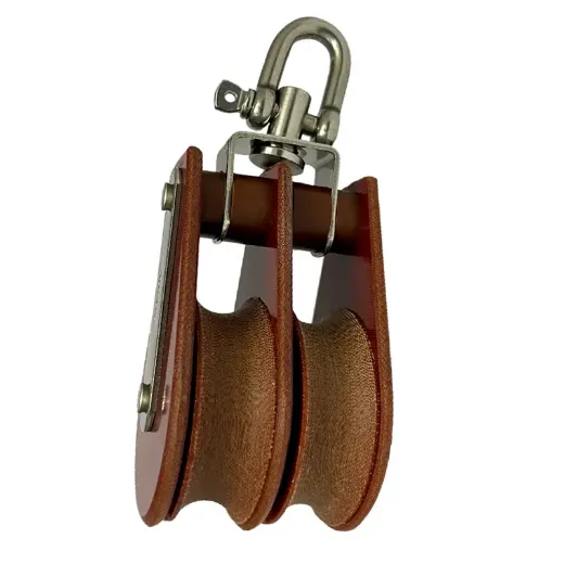 45mm TuphBlox Double Swivel 13mm Rope Pulley Block