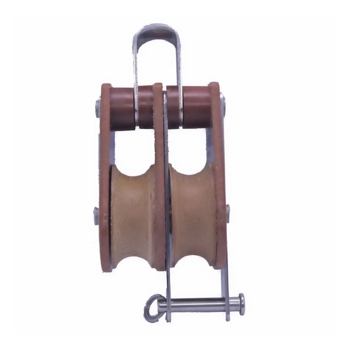 58mm TuphBlox Double Fixed Bow with Becket 14mm Rope Pulley Block