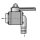 Picture of 2 inch Valve Inline Female Thread Base with 90 deg Barb Top