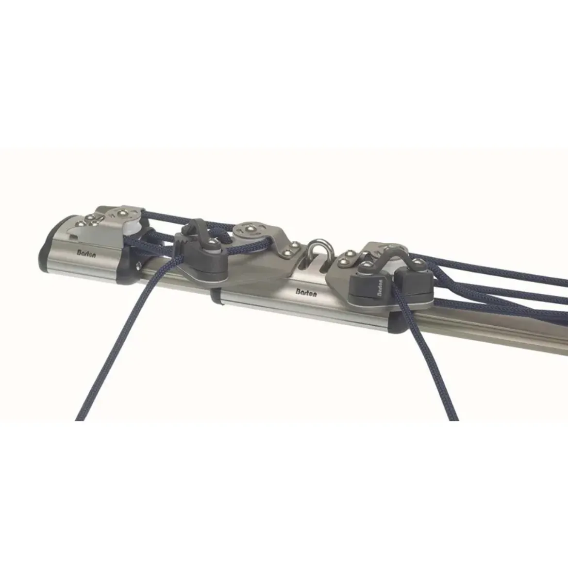 Picture of 26mm 1.6m Sliding Bolt Track Mainsheet Recirculating Traveller System 4:1 Purchase cleats on Traveller