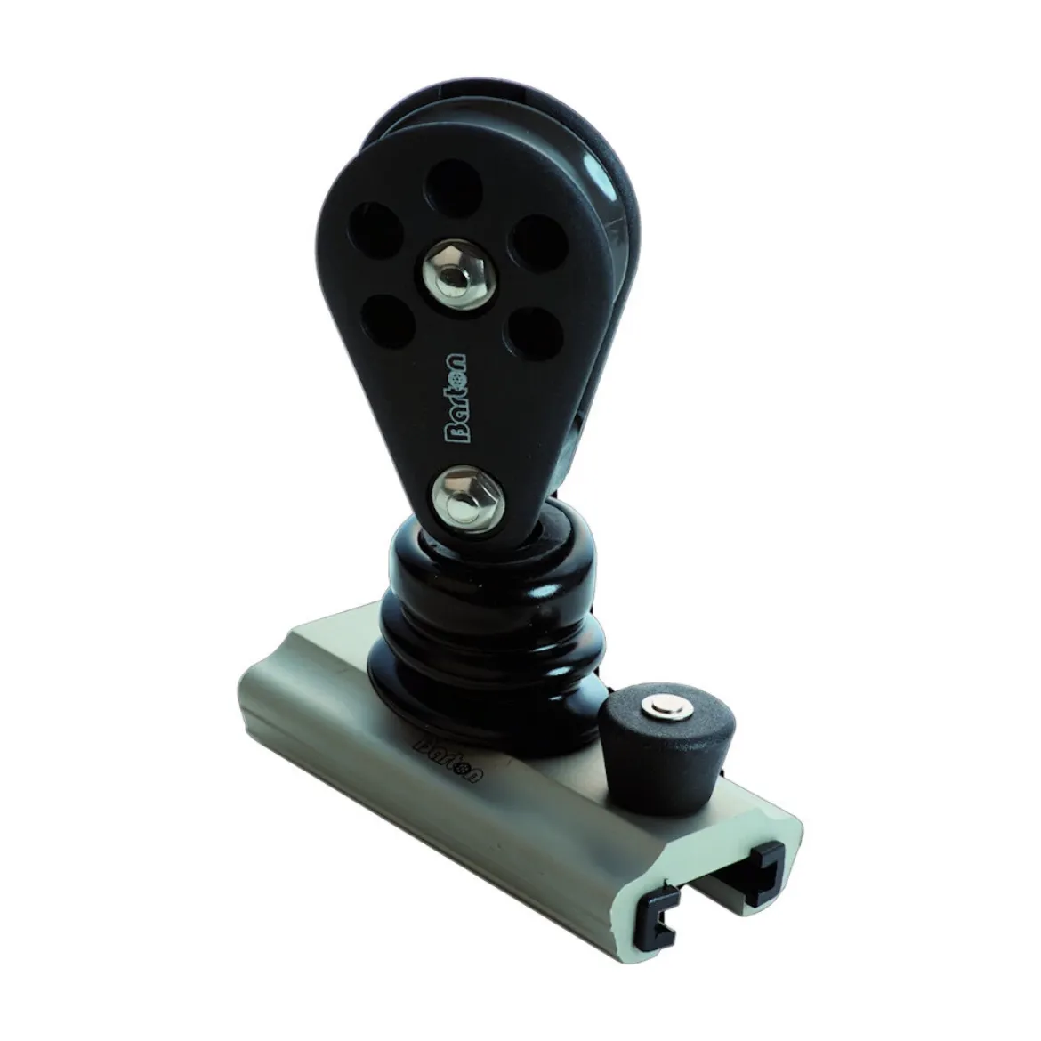 32mm T Track Stand Up Block 54mm Plain Bearing Sheave Size 5 on 32mm Slide with Plunger