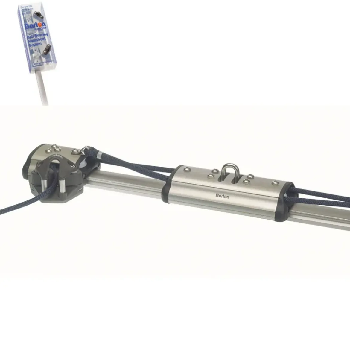 Picture of 26mm 1.6m Sliding Bolt Track Mainsheet Recirculating Traveller System 2:1 Purchase