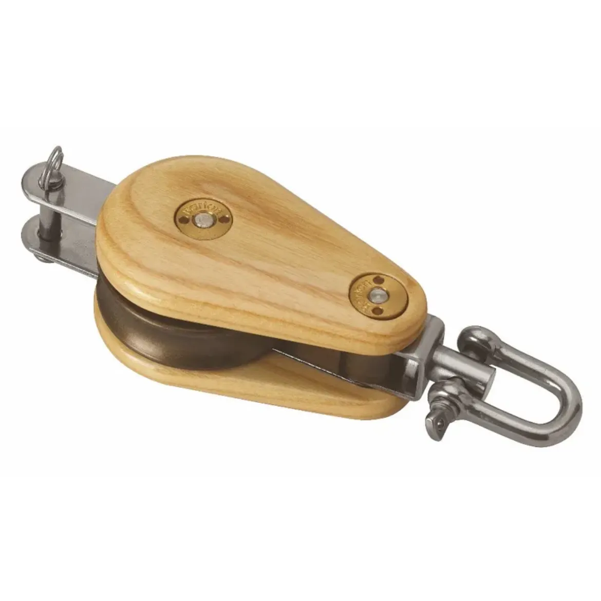 30mm Single Swivel and Becket Classic Wooden Block