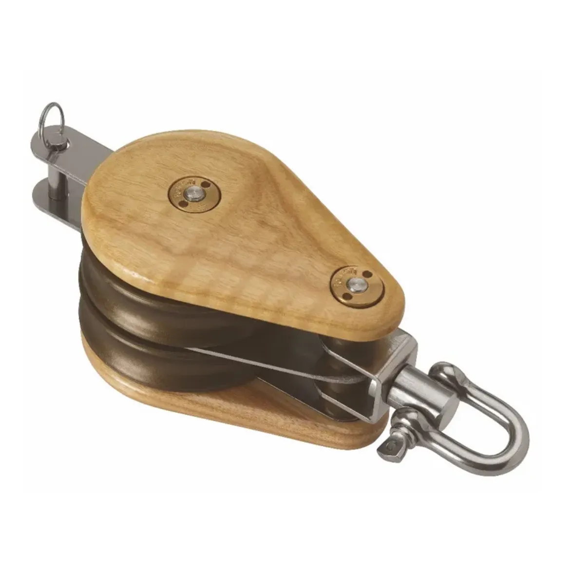 30mm Double Swivel and Becket Classic Wooden Block