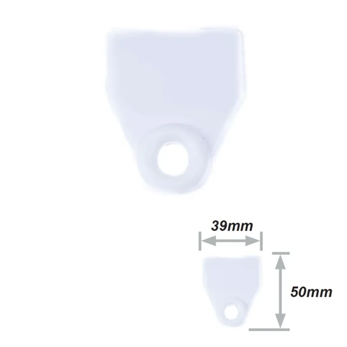 8mm diameter Sew-on Eye - White