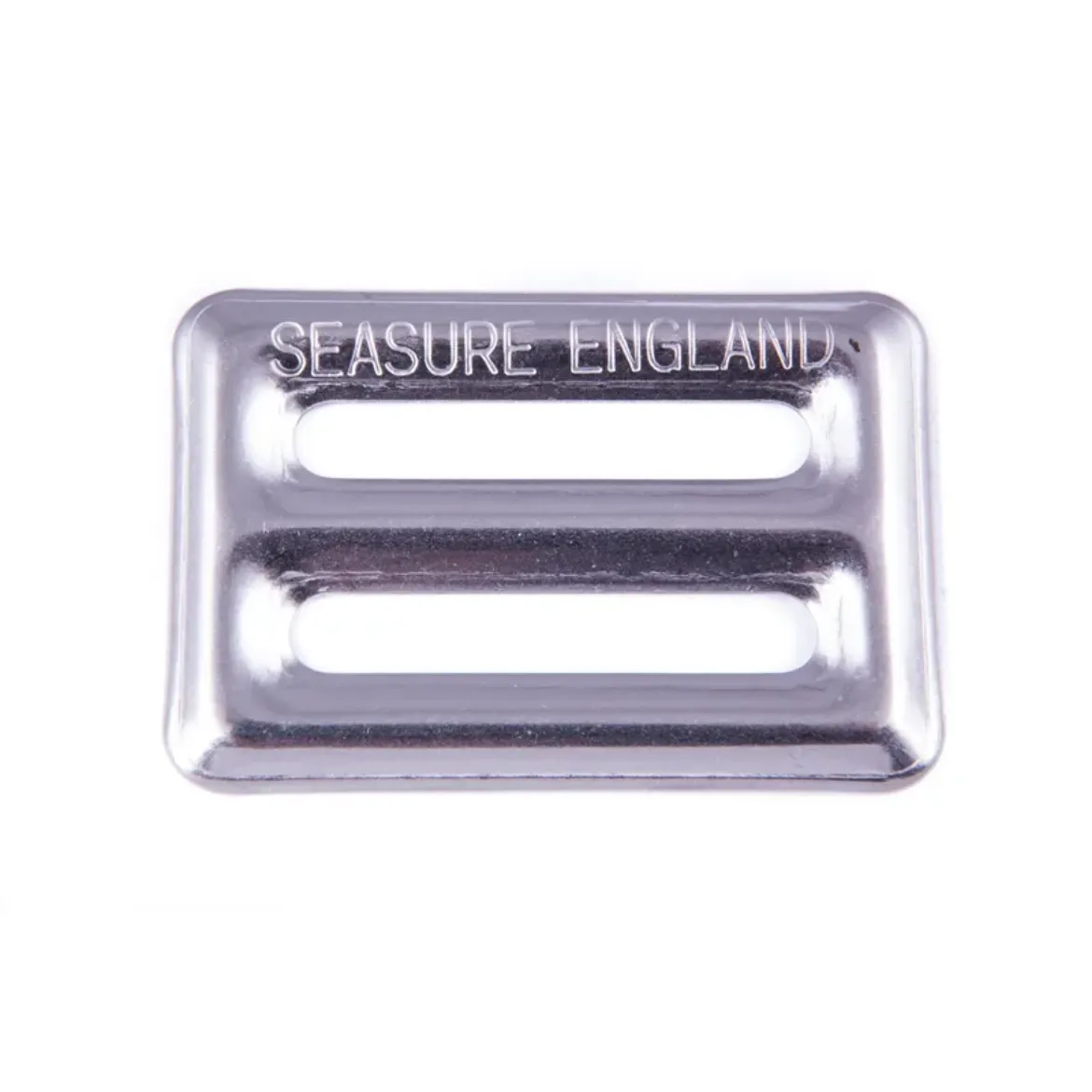 3-bar - 2 slot Ribbed Stainless Steel Buckle for 30mm Webbing 1.6mm