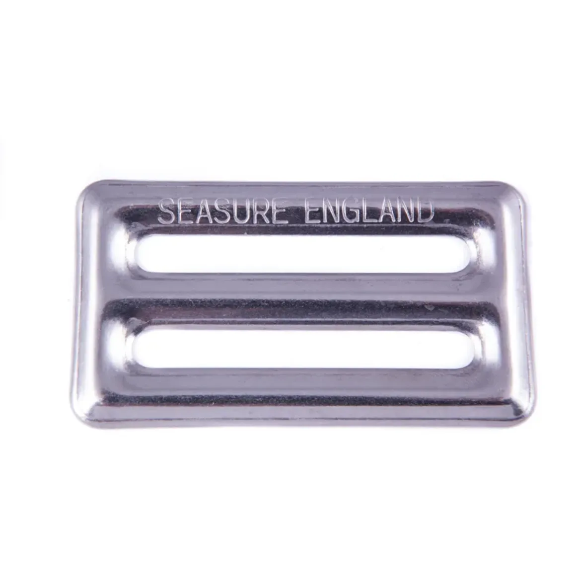 3-bar - 2 slot Ribbed Stainless Steel Buckle for 40mm Webbing 1.6mm