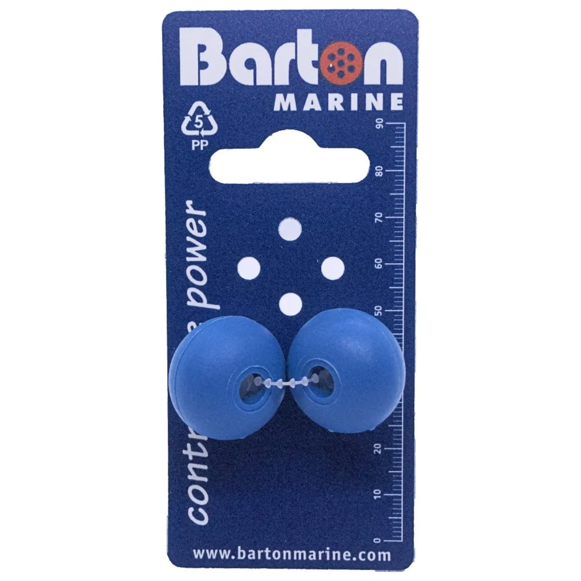 6mm rope stoppers 2 x Blue