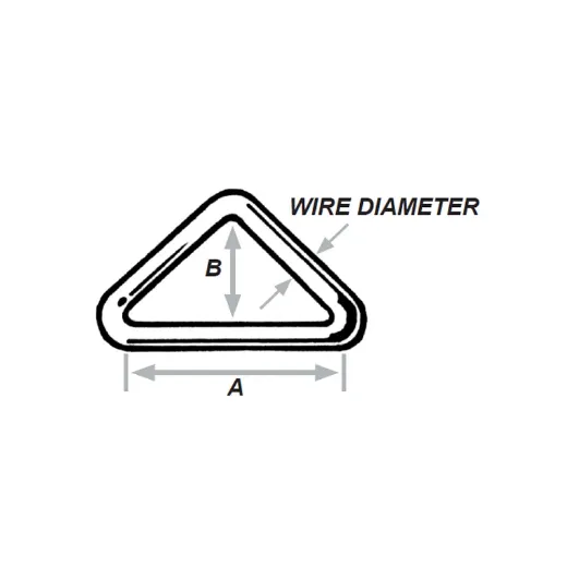 Triangle 60mm x 35mm x 6mm - Matt Finish Stainless Steel