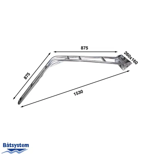 Davit Kit DV32  Angled Stern 100kg arm