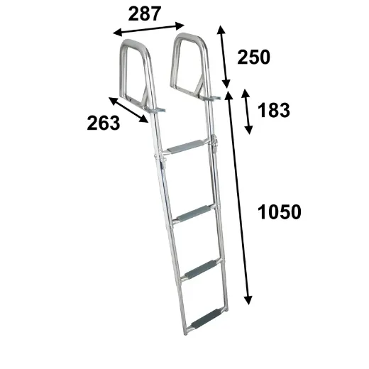 BUT45 Bathing Ladder 130 x 29cm - 4 steps
