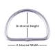 27mm x 20mm x 4.0mm D Ring - Stainless Steel